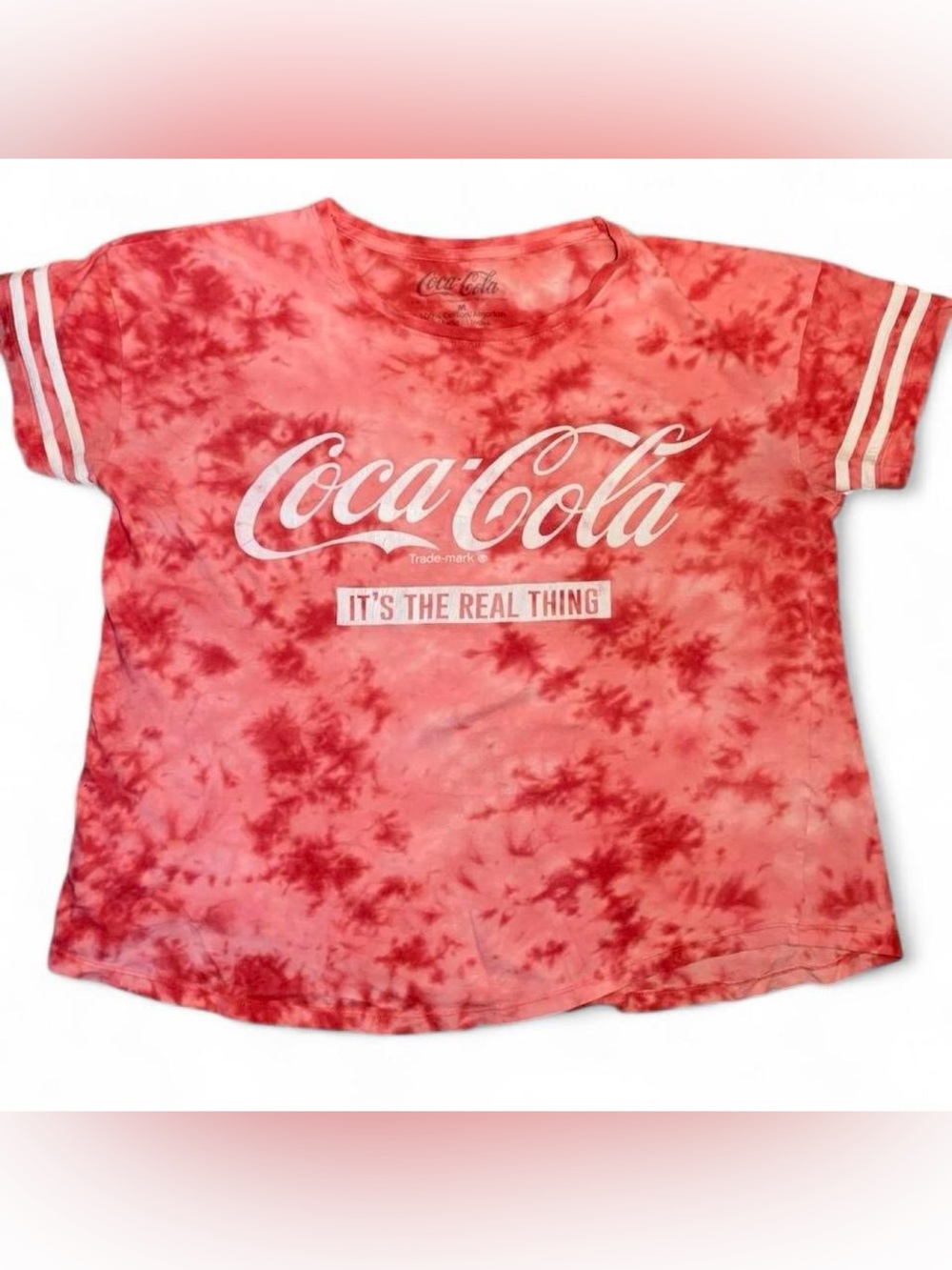 Coca-Cola Red Tie-Dye Tee with White Logo